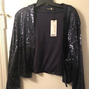 Sequins half jacket